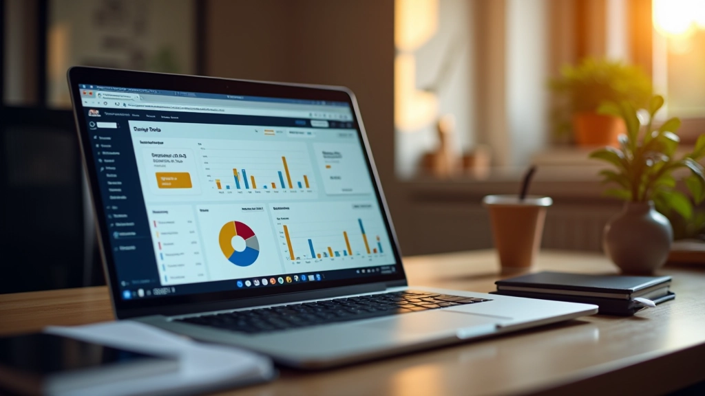 Prikaz različitih digitalnih alata za upravljanje financijama na računalu