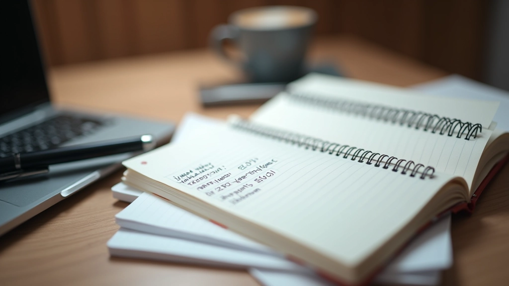 Notebook sa pisanim brojevima i kalkulator na radnom stolu